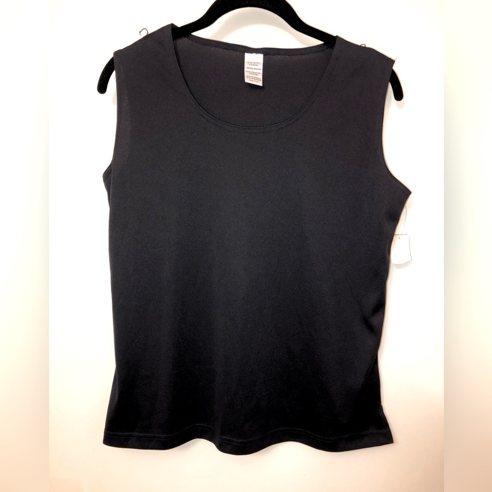 New! Black Silky Sleeveless Blouse